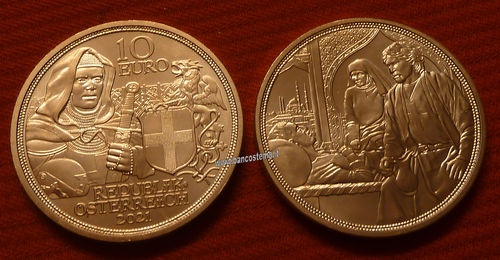Austria 10 euro commemorativo 2021 "fratellanza" fdc