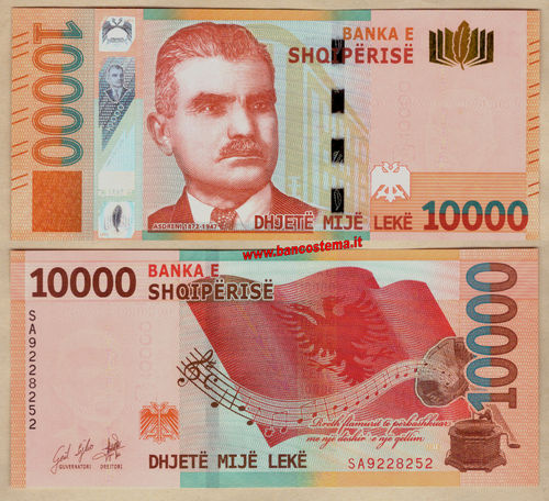 Albania 10.000 Leke 2019 (2021) unc