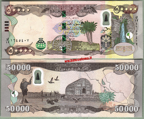 Iraq 50.000 Dinars 2020 Hybrid unc