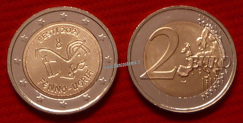 Estonia 2 euro commemorativo 2021 Popoli ugrofinnici FDC