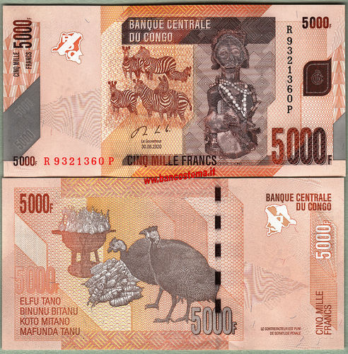 Congo Democratic Republic 5.000 Francs 30.06.2020 (2021) unc