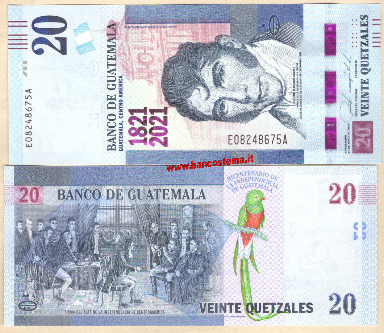 Guatemala 20 Quetzales 27.05.2020 (2021) unc