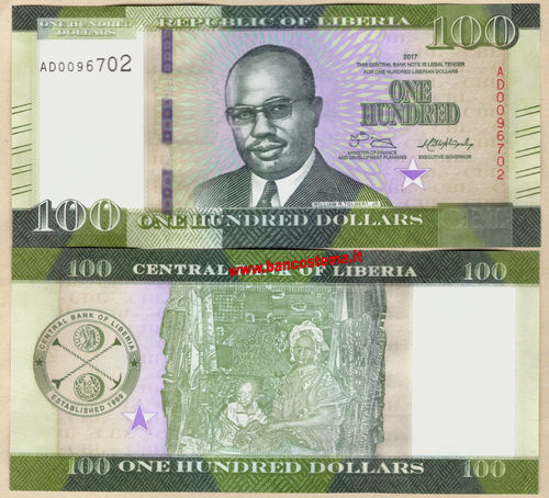 Liberia P35b 100 Dollars 2017 unc