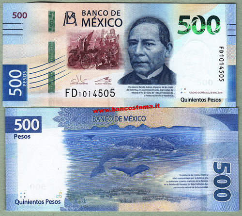 Mexico 500 Pesos 30.01.2019 (2021) unc