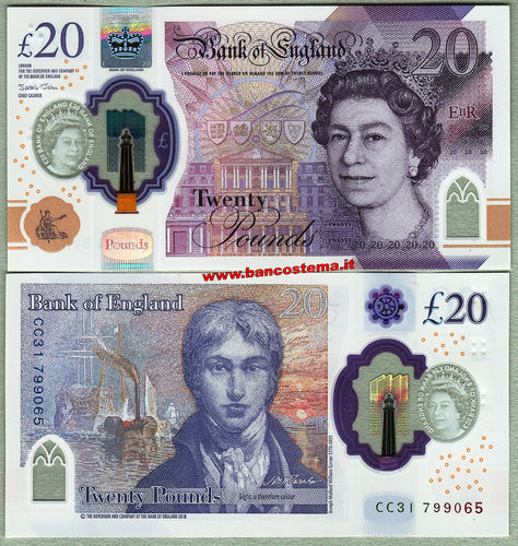 Great Britain 20 pounds nd 2020 polymer unc-