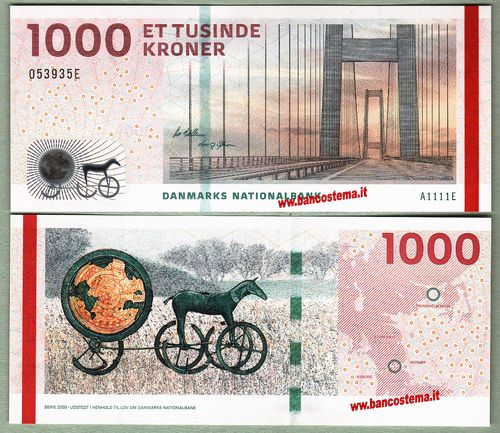 Denmark P69a 1.000 Kroner nd 2011 unc