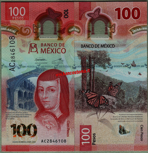 Mexico 100 Pesos 08.05.2020 polymer signatures: Irene Espinosa Cantellano & Alejandro Alegre Rab unc