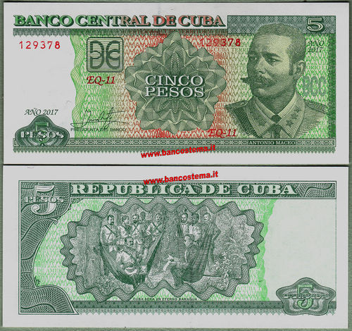 Cuba P116q 5 Pesos 2017 unc