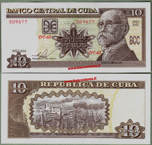 Cuba 10 Pesos 2016 .unc