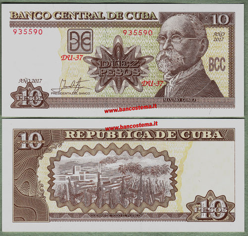 Cuba 10 Pesos 2017 .unc
