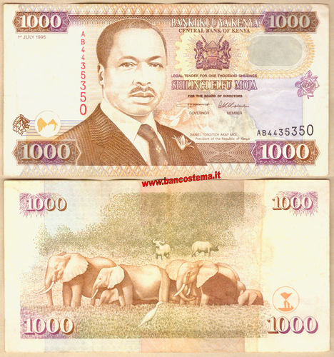 Kenya P34b 1.000 Shilingi 1.07.1995 vf