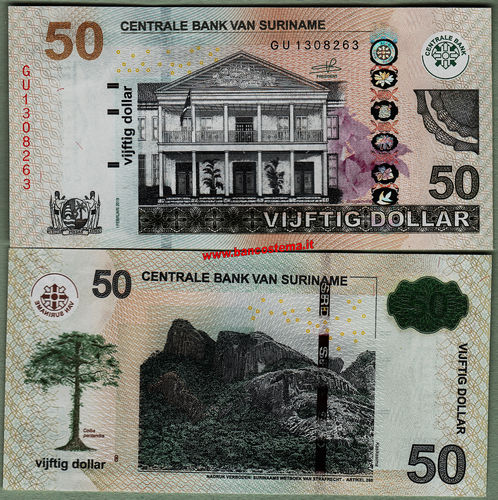 Suriname 50 Dollar 01.02.2019 unc