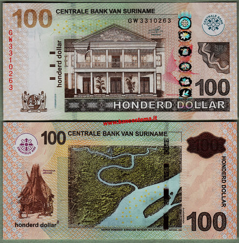 Suriname 100 Dollar 01.02.2019 unc