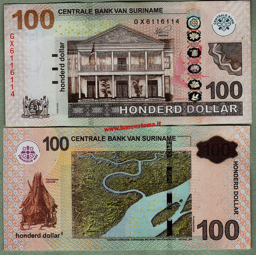 Suriname 100 Dollar 01.06.2020 unc