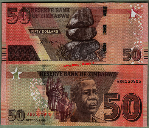 Zimbabwe 50 Dollars 2020 unc