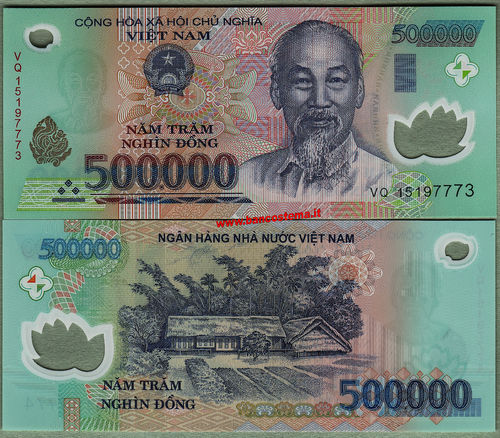 Vietnam P124k 500.000 Dong 2015 polymer unc