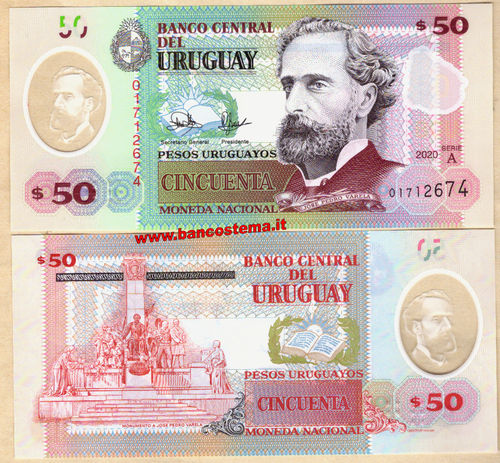 Uruguay 50 Pesos Uruguayos 2020 (2021) polymer unc
