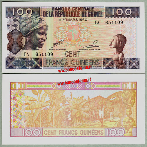 Guinea P35b 100 Francs 2012 unc