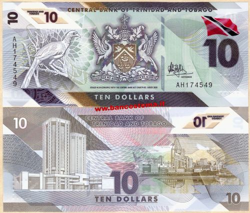 Trinidad and Tobago 10 Dollars polymer nd 2020 unc