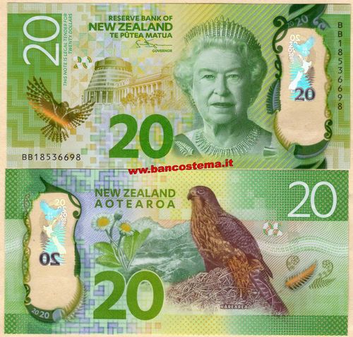 New Zealand 20 Dollars 2018 unc polymer