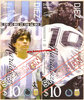 Diego Armando Maradona 10 dollars 2020 carta unc