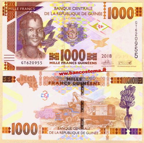 Guinea 1.000 Francs 2018 unc