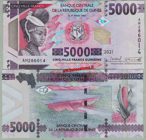 Guinea 5.000 Francs 2021 unc