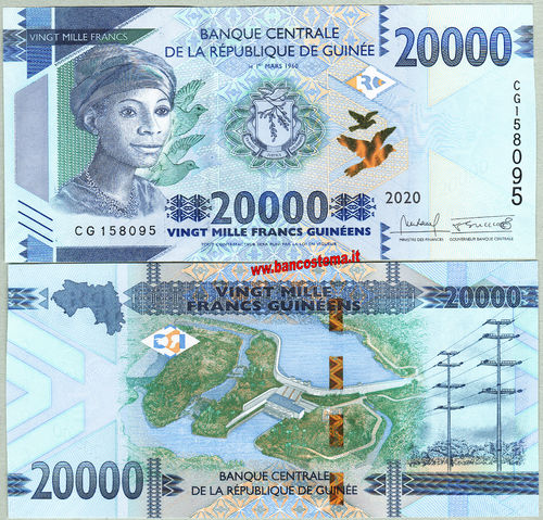 Guinea 20.000 Francs 2020 unc