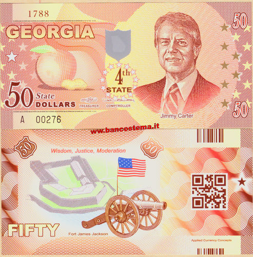 Usa 50 dollars Georgia 4th State Polymer unc