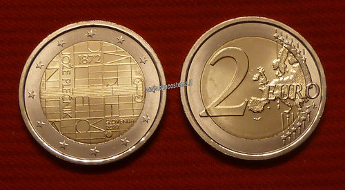 Slovenia 2 euro commemorativo 2022 150º anniversario della nascita di Jože Plečnik FDC