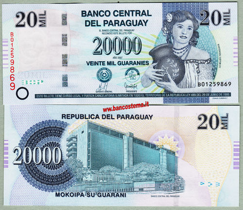 Paraguay P230a 20.000 Guaranies 2007 unc