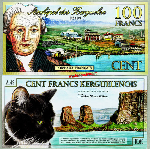 Archipel des Kerguelen 100 francs 13.02.2010 polymer unc