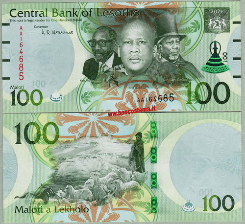 Lesotho 100 Maloti 2021 unc