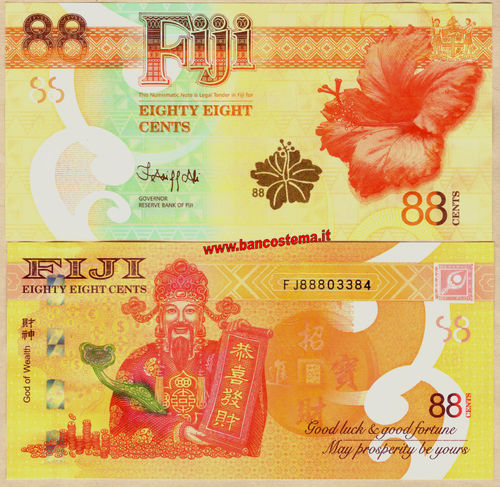 Fiji 88 cents commemorativa nd 2022 unc