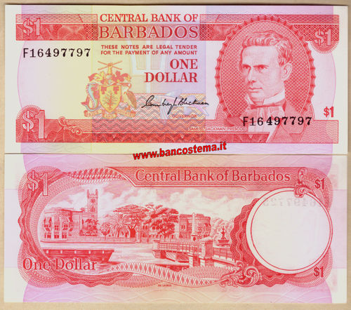 Barbados 1 dollar commemorativa 45° anniversario unc