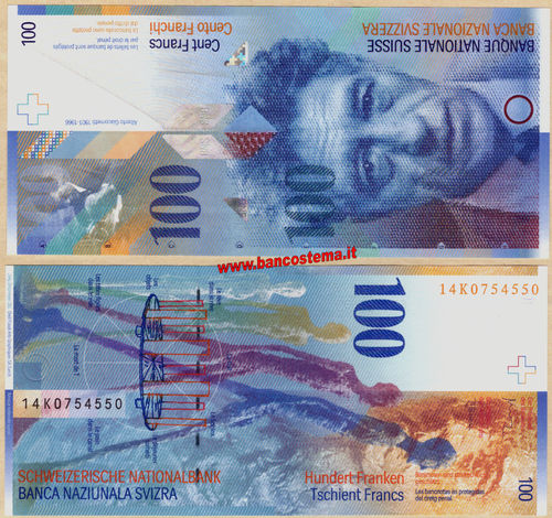 Switzerland P72j 100 Francs nd (2014) unc