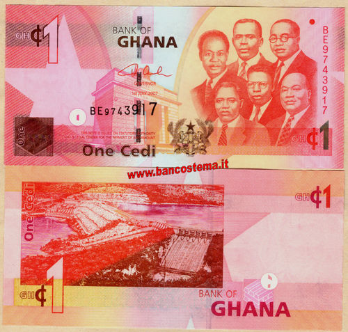 Ghana P37a 1 Cedi 01.07.2007 unc
