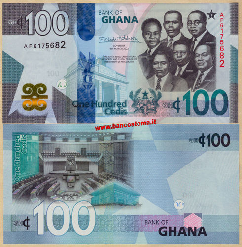 Ghana W50 100 Cedis 01.11.2022 unc