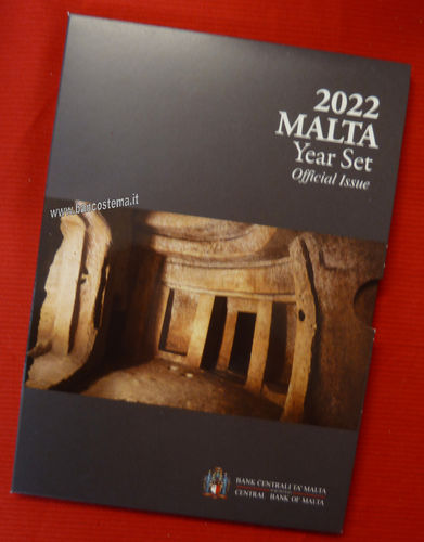 Malta serie zecca 2022 bu con 2 euro commemorativo