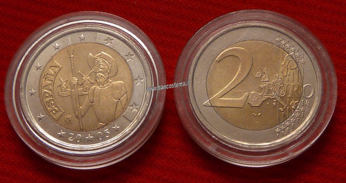 Spagna 2 euro 2005 commemorativo 400º anniversario del romanzo Don Chisciotte di Miguel de Cerva fdc