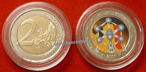 Belgio 2 euro commemorativo 2006 "L'Atomium di Bruxelles" FDC COLOR