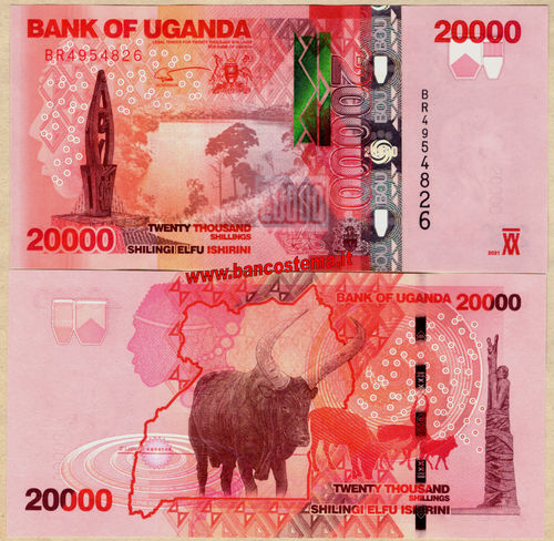 Uganda P53f 20.000 Shillings 2021 unc