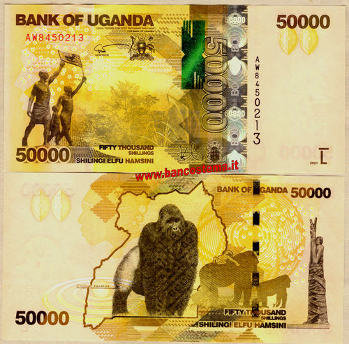Uganda P54d 50.000 Shillings 2021 unc