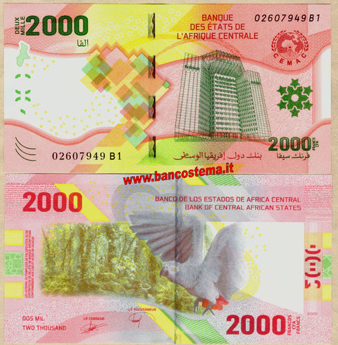 Central Africa States PW702 2.000 Francs 2020 (2023) unc