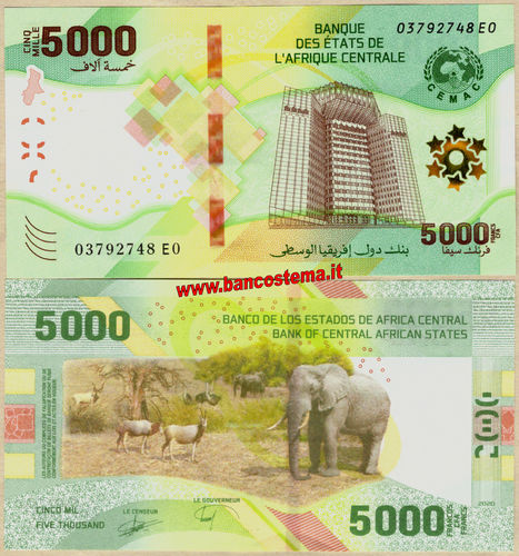 Central Africa States PW703 5.000 Francs 2020 (2023) unc