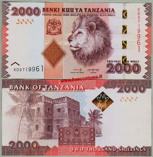 Tanzania P42c 2.000 Shilingi nd 2020 unc