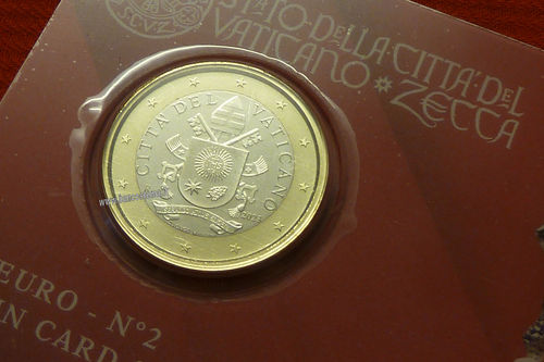 Vaticano coin card 1 euro nr.2 2023