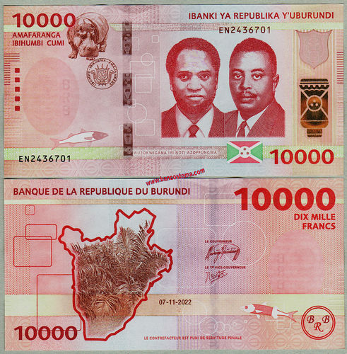 Burundi PW59 10.000 Francs 07.11.2022 unc