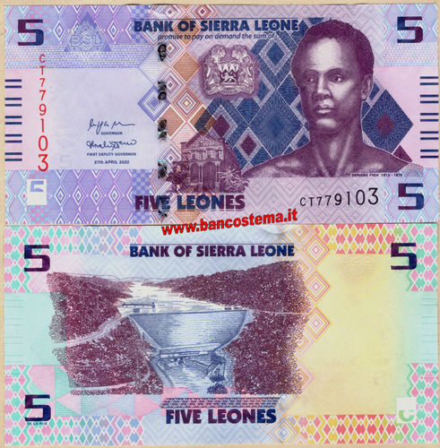 Sierra Leone PW36 5 Leones 27.04.2022  unc