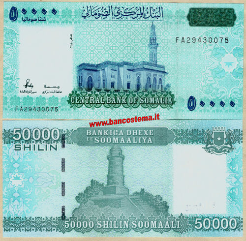 Somalia PW43 50.000 Shillings 2023 unc
